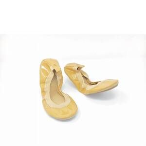 NEW YOSI SAMRA women's samara foldable ballet flat shoes in nude